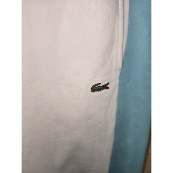Lacoste Regular Fit Colorblock Men's Joggers White-Blue, Size Small With Defects - Picture 2 of 12
